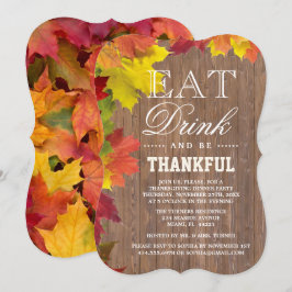 Uitnodiging tot Thanksgiving Rustige Herfst Old Wo