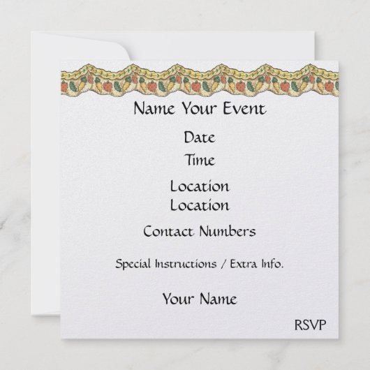 Uitnodiging tot Thanksgiving - SRF (Achterkant)