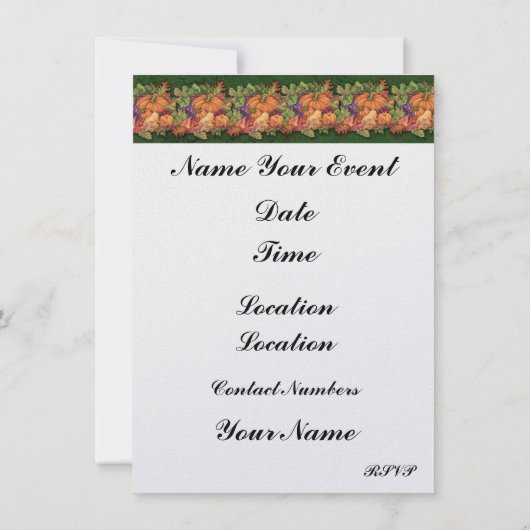 Uitnodiging tot Thanksgiving - SRF (Achterkant)