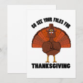 Uitnodiging tot Thanksgiving Turkije (Voorkant / Achterkant)