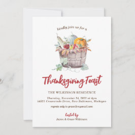 Uitnodiging tot Thanksgiving van Bounful Bushel Ba