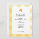 Uitnodiging tot Thanksgiving van de Partij voor de (Voorkant)