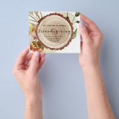 Uitnodiging tot Thanksgiving van de waterverf van  Flyer (Hand)