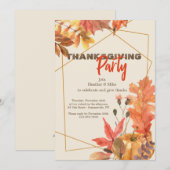 Uitnodiging tot Thanksgiving van Fabulous Herfst (Voorkant / Achterkant)