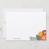 uitnodiging tot Thanksgiving van Floral (Achterkant)