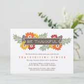  uitnodiging tot Thanksgiving van Floral (Staand voorkant)