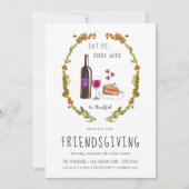 Uitnodiging tot Thanksgiving van Friendsgiving (Voorkant)