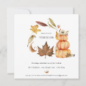 Uitnodiging tot Thanksgiving van Friendsgiving (Voorkant)