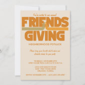 Uitnodiging tot Thanksgiving van Friendsgiving (Voorkant)