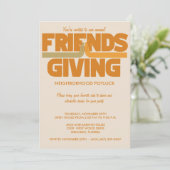 Uitnodiging tot Thanksgiving van Friendsgiving (Staand voorkant)