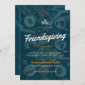 Uitnodiging tot Thanksgiving van Friendsgiving (Voorkant / Achterkant)