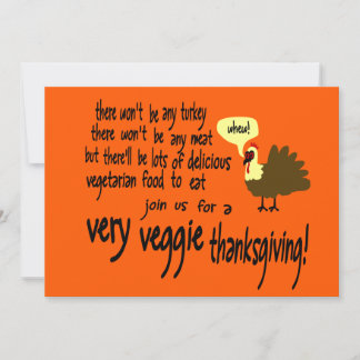 Uitnodiging tot Thanksgiving van het type Veggie