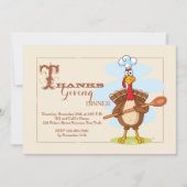 Uitnodiging tot Thanksgiving van Turkije (Voorkant)