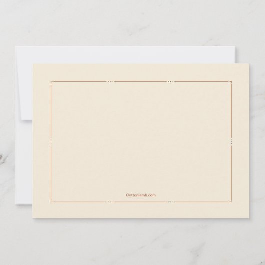 Uitnodiging tot Thanksgiving van Turkije (Achterkant)