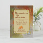 Uitnodiging tot Thanksgiving voor gekleurde kleure (Staand voorkant)