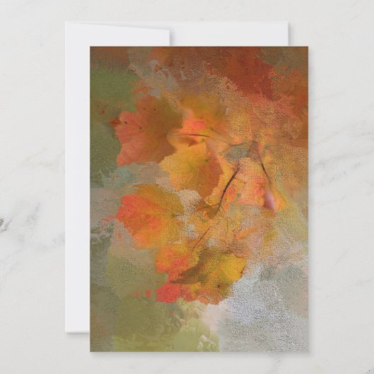 Uitnodiging tot Thanksgiving voor gekleurde kleure (Achterkant)