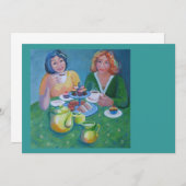 Uitnodiging tot thee en cake (Voorkant / Achterkant)