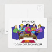 Uitnodiging tot toetreding tot onze boekengroep briefkaart (Voorkant / Achterkant)