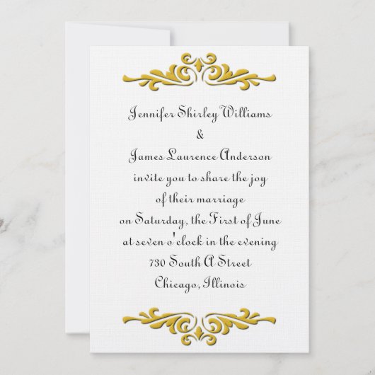 Uitnodiging tot traditionele bruiloft (Voorkant)