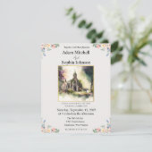 Uitnodiging tot traditionele kerkWaterverf (Staand voorkant)