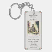 Uitnodiging tot traditionele kerkWaterverf Sleutelhanger (Voorkant Links)