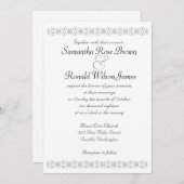 Uitnodiging tot traditionele zwarte en witte bruil (Voorkant / Achterkant)