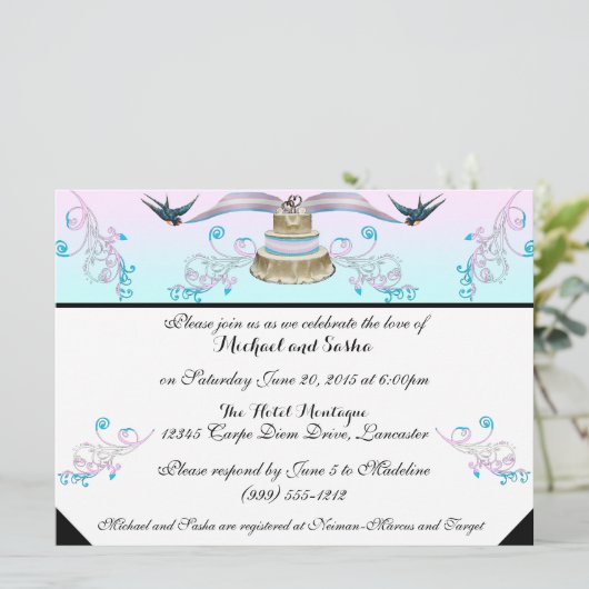 Uitnodiging tot transgender Pride Wedding (Staand voorkant)