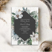 Uitnodiging tot tropen en gouden botanische bruilo