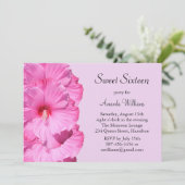 Uitnodiging tot Tropical Birthday (paars) (Staand voorkant)