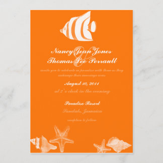 Uitnodiging tot Tropical Fish Wedding