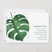 Uitnodiging tot Tropical Leaf Wedding (Voorkant)