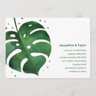 Uitnodiging tot Tropical Leaf Wedding