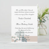 Uitnodiging tot Tropical Modern Wedding (Staand voorkant)