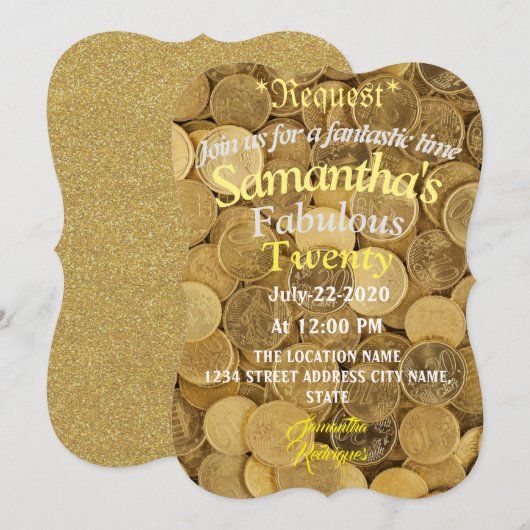 Uitnodiging tot Tropical Money (Voorkant / Achterkant)