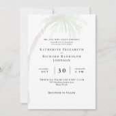 Uitnodiging tot Tropical Palm Wedding (Voorkant)