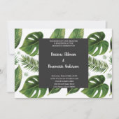 Uitnodiging tot Tropical Palm Wedding (Voorkant)