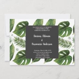 Uitnodiging tot Tropical Palm Wedding