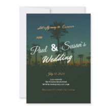 Uitnodiging tot Tropical Palm Wedding