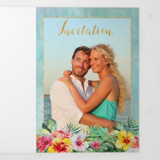 Uitnodiging tot Tropical Photo Wedding (Cover)