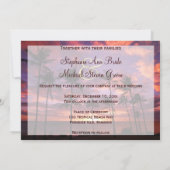 Uitnodiging tot Tropical Sunset Wedding (Achterkant)