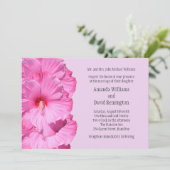 Uitnodiging tot Tropical Wedding (paars) (Staand voorkant)