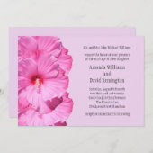 Uitnodiging tot Tropical Wedding (paars) (Voorkant / Achterkant)