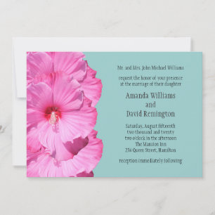Uitnodiging tot Tropical Wedding (turquoise)