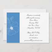 Uitnodiging tot tropisch blauw en groen huwelijk (Achterkant)