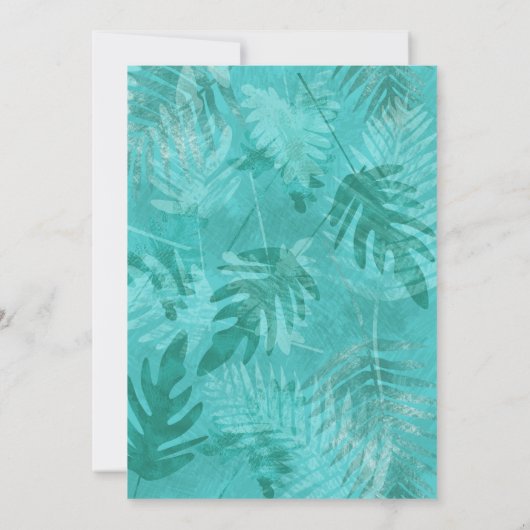 Uitnodiging tot Tropisch Blauwgroen roze koraalrif (Achterkant)