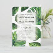 Uitnodiging tot tropisch huwelijk, batenhuwelijk (Staand voorkant)