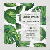 Uitnodiging tot tropisch huwelijk, batenhuwelijk (Voorkant / Achterkant)
