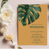 Uitnodiging tot Tropisch Palm Leaf Wedding