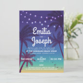 Uitnodiging tot tropisch palmwinkelen (Staand voorkant)