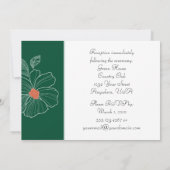 Uitnodiging tot Tropisch Sinaasappel en Groen Wedd (Achterkant)